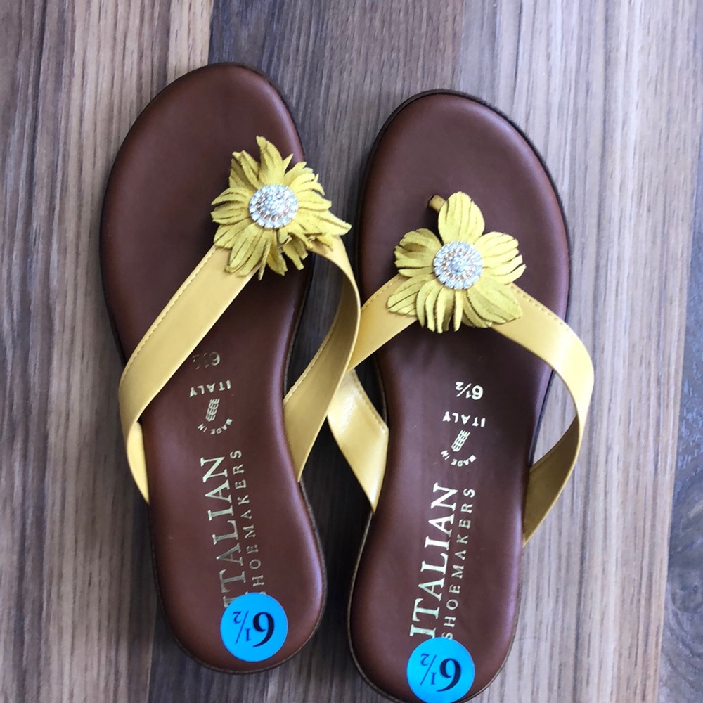 Italian Shoemakers Mustard Yellow Sandals